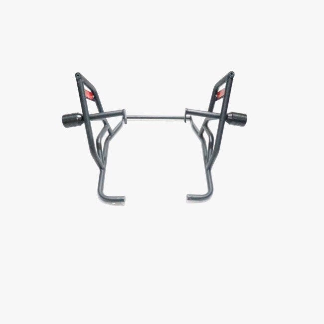 ROYAL ENFIELD HIMALAYAN 411 DUAL SLIDER CRASHGUARD WITH PLATE- TYPE 2 - Image 4