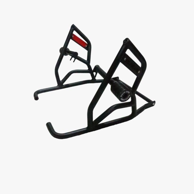 ROYAL ENFIELD HIMALAYAN 411 DUAL SLIDER CRASHGUARD WITH PLATE- TYPE 2 - Image 3