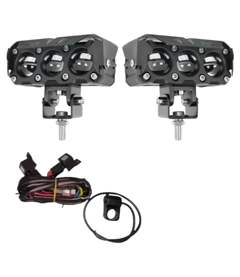 HJG 3 LED FOG LIGHT WITH HARNESS AND SWITCH - Image 3