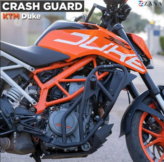 CRASH GUARD BLACK KTM DUKE 250/390 (BS4/BS6)-(2019-2022)